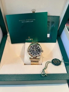 2025 Rolex Sky-Dweller  18K Yellow Gold 336938 42mm Gold Watch Black Dial - Picture 1 of 10