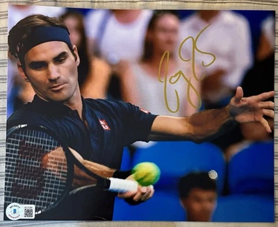 Foto autógrafa firmada por Roger Federer 8x10 certificado de autenticidad BAS tenis hermosa auténtica automática Foto 1 de 3