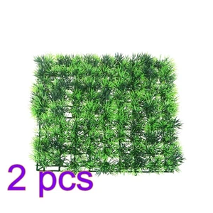 2 Count Fish Tank Lawn Work Decorations Artificial Grass Rug Fake Carpet - Picture 1 of 12