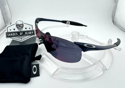 ÓCULOS DE SOL VINTAGE OAKLEY ZERO 0,4 QUADRADO COBALTO POSITIVO VERMELHO IRÍDIO AUTÊNTICO - Imagem 1 de 4