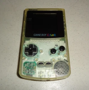~Nintendo Game Boy Color -Clear Shell -Recapped Refurbed w/ Glass Lens ~Works~ - Picture 1 of 4