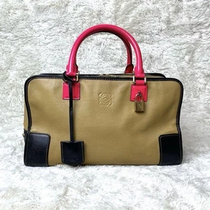 Loewe Women Amazona 36 Leather Tricolor Color Limited Edition VHTF Rare Elegant - Picture 1 of 13