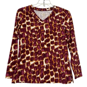Belle by Kim Gravel TripleLuxe Strick Abstrakt Giraffe Top, Gr. XXS - Bild 1 von 5