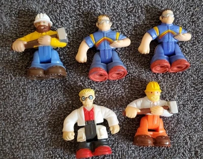 Fisher Price Geo Trax Люди Фигурки Лот из 5 Мужчин Geotrax  - Изображение 1 из 2