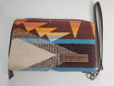 Hermosa Muñequera Colgante Lana Colores Otoño Patrón Suroeste Foto 1 de 4