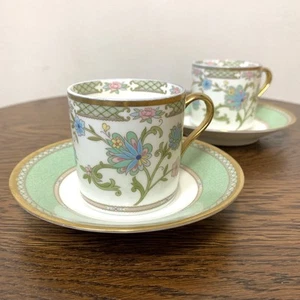 Noritake YOSHINO 9983 Made in Japan – Demitasse Cup & Saucer Set (Green) - Picture 1 of 17