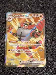 Juego de cartas coleccionables Pokémon Incineroar EX arte completo casi nuevo/m 187/162 violeta escarlata fuerzas temporales - Imagen 1 de 2