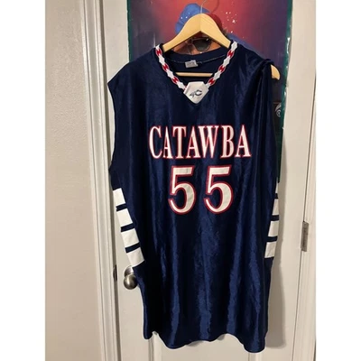 Camiseta deportiva de baloncesto universitaria Russell Athletic Catawba 55 para hombre talla 52 años 90 vintage Foto 1 de 4