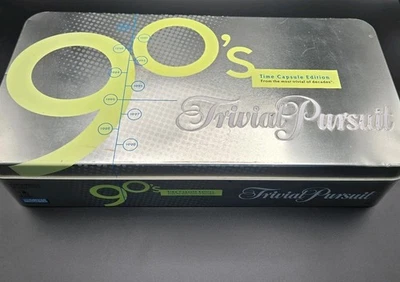 90s Trivial Pursuit Time Capsule Edition Board Game Complete W/ Tin & Pawns - Image 1 of 4
