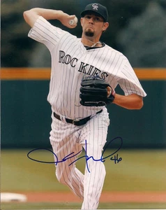 FOTO FIRMADA 8X10 JASON HAMMEL COLORADO ROCKIES AUTOGRAFIADA CON CERTIFICADO DE AUTENTICIDAD - Imagen 1 de 1