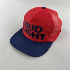 VTG Bud Light Hat Cap Men Snapback Trucker Mesh Budweiser Beer Dad Made in USA