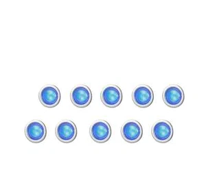 Blooma Coldstrip Edelstahl netzbetriebene blaue LED runde Terrassenleuchte - Bild 1 von 1