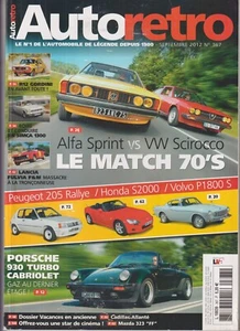 AUTO RETRO N°367 PORSCHE 930 T/ LANCIA FULVIA F&M / R 12 GORDINI / SIMCA 1300 - Picture 1 of 2