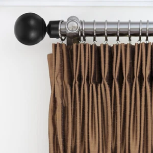 2 Pcs Curtain Rod Drape End Cap Black Finial Drapery Caps Office - Picture 1 of 12
