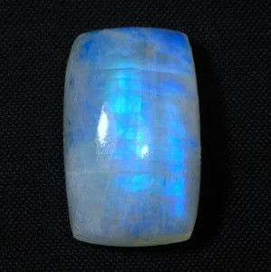COJÍN PIEDRA LUNAR ARCO IRIS AZUL NATURAL 19 quilates 8x13x21 mm piedra preciosa cabujón CM=358 - Imagen 1 de 6
