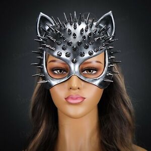  Steampunk Spikes Cat Woman Halloween Masquerade Mask Costume Cosplay Party