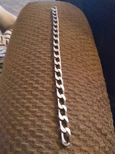 Sterling Silver - ITALY Cuban Chain Link 8" Bracelet -27.4 grams - Picture 1 of 21