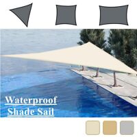 Waterproof Triangle Canopy Sun Shade Sail Garden Patio Awning Block UV E6Y4