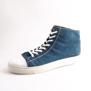 Marc Jacobs High Top Sneakers Blue Suede Cap Toe Mens US 10 EU 43 - Picture 1 of 12