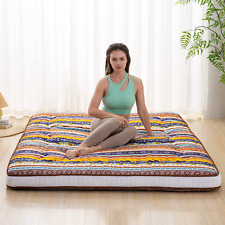 Japanese Floor Futon Mattress Extra Thick Folding Roll up Bed Topper Mat for Gue