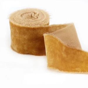 1M Velvet Ribbon Frayed Edged Velour Trim Sew DIY Flocking Strips Wedding Craft - Picture 1 of 38