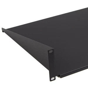 Fixed Cantilever Shelf 2U 350mm Deep Black 19 inch Data Cabinet Rack - Picture 1 of 5