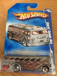 HOT WHEELS 2009 HW City Works 5/10 Gray Kmart Surfin' School Bus #111 Tours - Picture 1 of 2