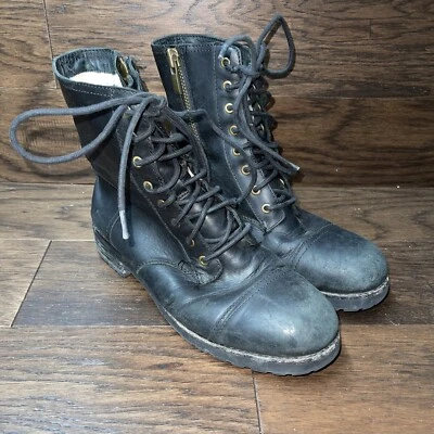 Ugg Australia Kilmer Pizarra Cuero Negro Elegante Combate Para Mujer 9.5 M 1019652 Foto 1 de 4