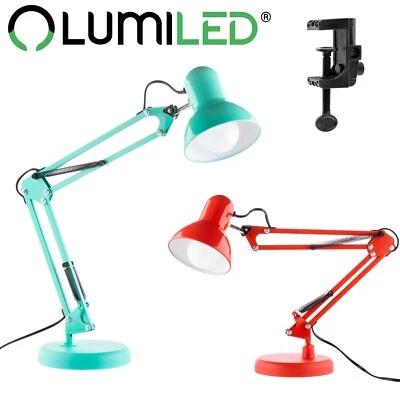 LUMILED Schreibtischlampe E27 Retro Arbeitslampe Gelenkarm Leselampe Tischlampe - Bild 1 von 2