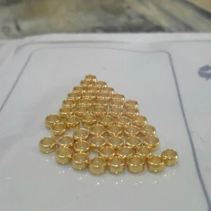 304 Stainless Steel Crimp Bead, Golden, 2.5x1.5mm, 50 pce, Free Post OZ SELL - Picture 1 of 3