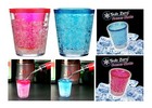 Freezer Shot Glasses Novelty Plastic Party Barware Set of 4 or 6 Pink or Blue