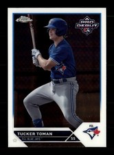 2023 Topps Pro Debut Chrome #PDC-8 Tucker Toman Toronto Blue Jays Baseball Card