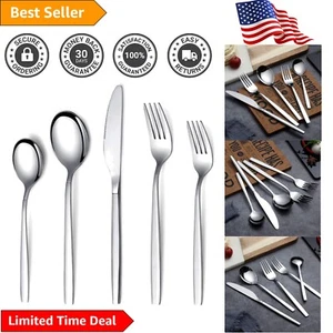 20-Piece Stainless Steel Flatware Set Service for 4 - Dishwasher Safe Silverware - Picture 1 of 9