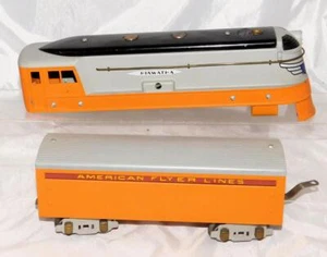 Prewar American Flyer O 1937 Hiawatha 4-4-2 Pro Repainted Shell & Tender only - Picture 1 of 24