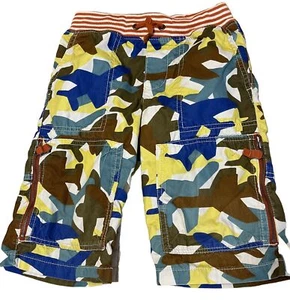 Mini Boden Boys Size 5 Airplanes Camo Technos Board Shorts Planes Colorful - Picture 1 of 8