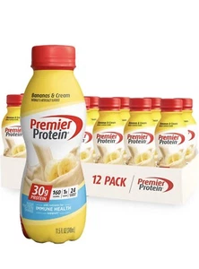 Premier Protein Shake 30g Protein Vitamins (Pack of 12) Banana & Cream - Picture 1 of 1