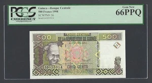 Guinea 500 Francs 1998 P36 Uncirculated Grade 66 - Picture 1 of 2