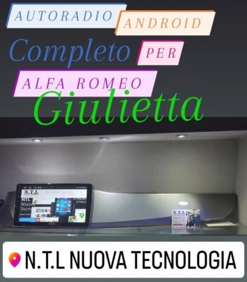 ANDROID autoradio COMPLETO DI MASCHERI Alfa Romeo Giulietta  9 POLLICI  2+32 - Immagine 1 di 4