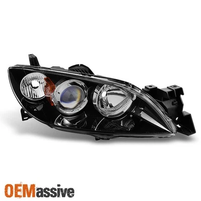 Fit [4-Door Sedan] 04-09 Mazda 3 Black Projector Passenger Right Side Headlight - Imagem 1 de 4