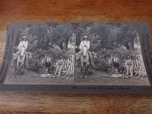 Antique Keystone Stereoview Card Ute, Indian and Family, Colorado 8082 - Picture 1 of 3