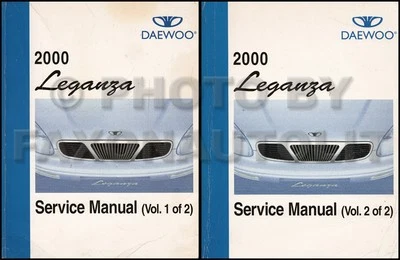 2000 Daewoo Leganza Servizio Manuale 2 Volume Set Dealer Fabbrica Repair Negozio - Immagine 1 di 2