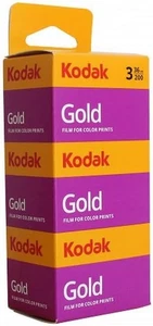 Kodak Gold 200 35mm Farbfilm 3er Pack ISO 200 – je 36 Aufnahmen, feine Körnung - Bild 1 von 6