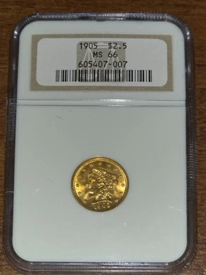1905 $2.50 Gold Liberty Head MS66 NGC - Image 1 of 4