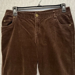 Woolrich Straight Leg Brown Corduroy Pants Women’s 10 Stretch Chino EUC - Picture 1 of 16