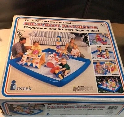 Винтажная дошкольная игровая площадка 2000 INTEX и пять мягких игрушек в одном!  72x72 - Изображение 1 из 4