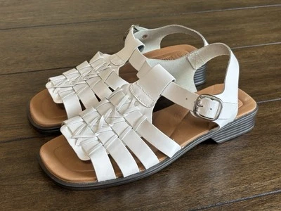 Faded Glory Y2K 90's Square Toe 'Belinda SZ 7W Huarache Leather Sandal Fisherman - Image 1 of 4