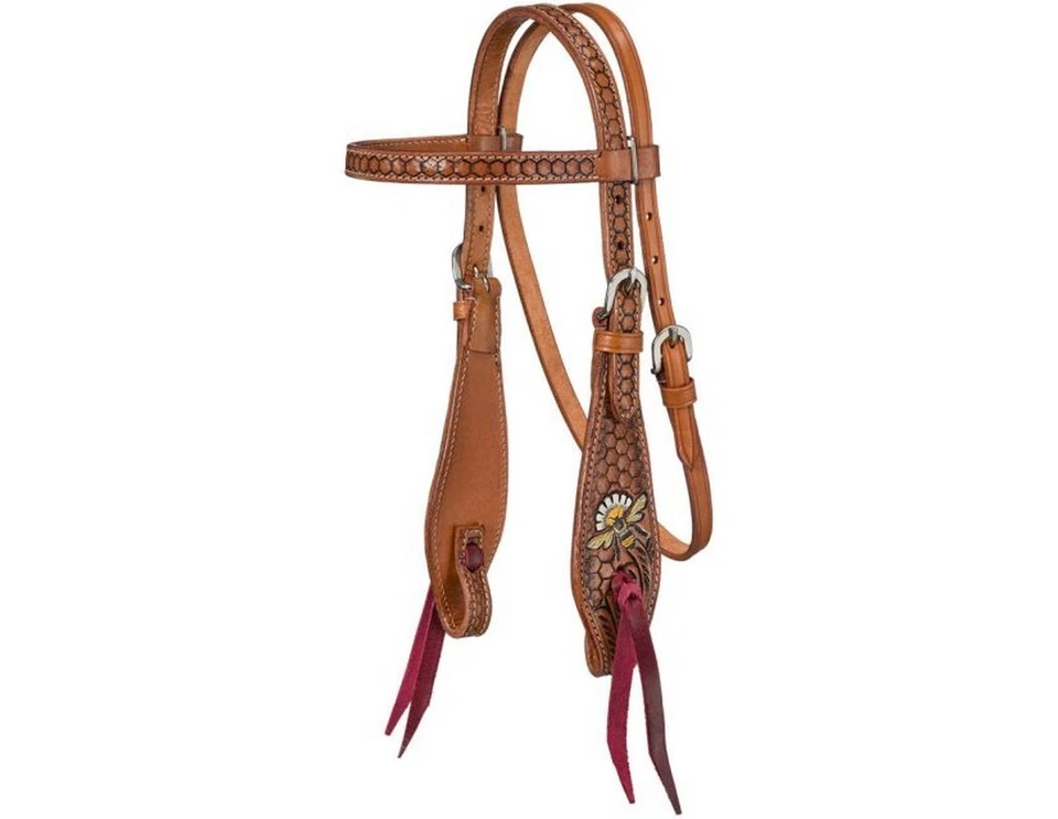 Diadema de abeja plateada Royal Headstall miniatura marrón 45-9630MN Foto 1 de 1