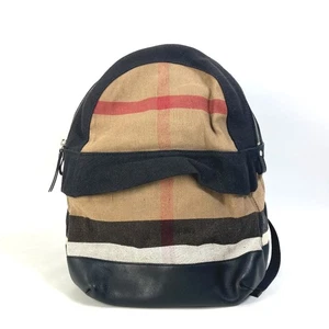 BURBERRY 3958527 Rucksack Mega Karomuster Tasche Canvas/Leder Beige/Schwarz - Bild 1 von 14