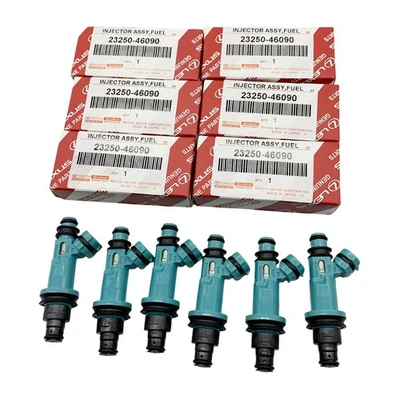 6X Original OEM Fuel Injector 23250-46090 For Supra Lexus GS300 SC300 IS300 3.0L Foto 1 de 4