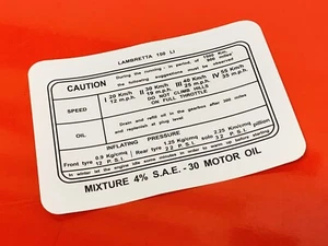 PEGATINA CALCOMANÍA AUTOADHESIVA TRANSPARENTE LAMBRETTA LI 150 INTERIOR BLINDAJE PARA PIERNAS - Imagen 1 de 5